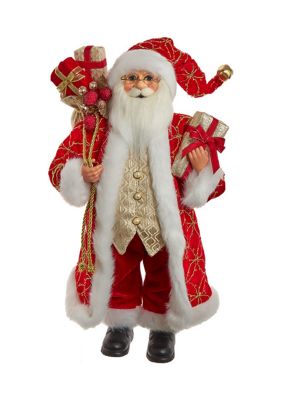 17-Inch Kringle Klaus Red Santa with Gifts