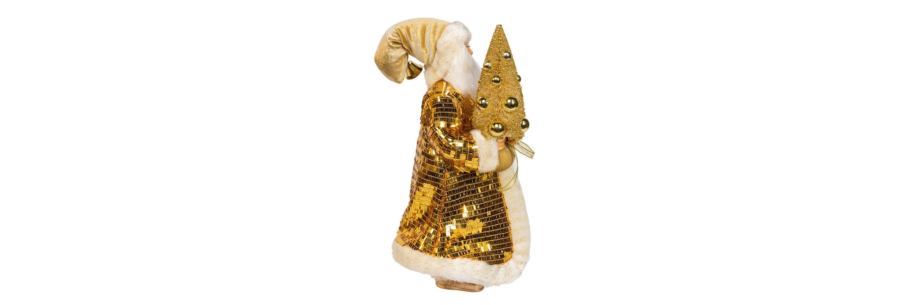 Kurt S. Adler 18-Inch KSA Kringle Standing Gold Santa with Tree | Belk