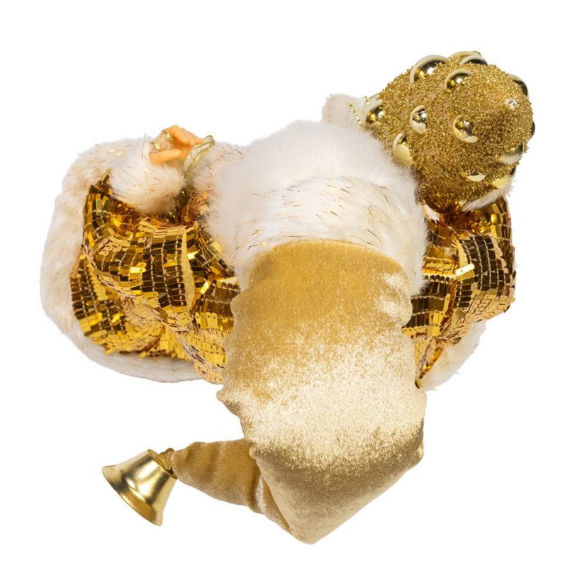 18-Inch KSA Kringle Standing Gold Santa with Tree