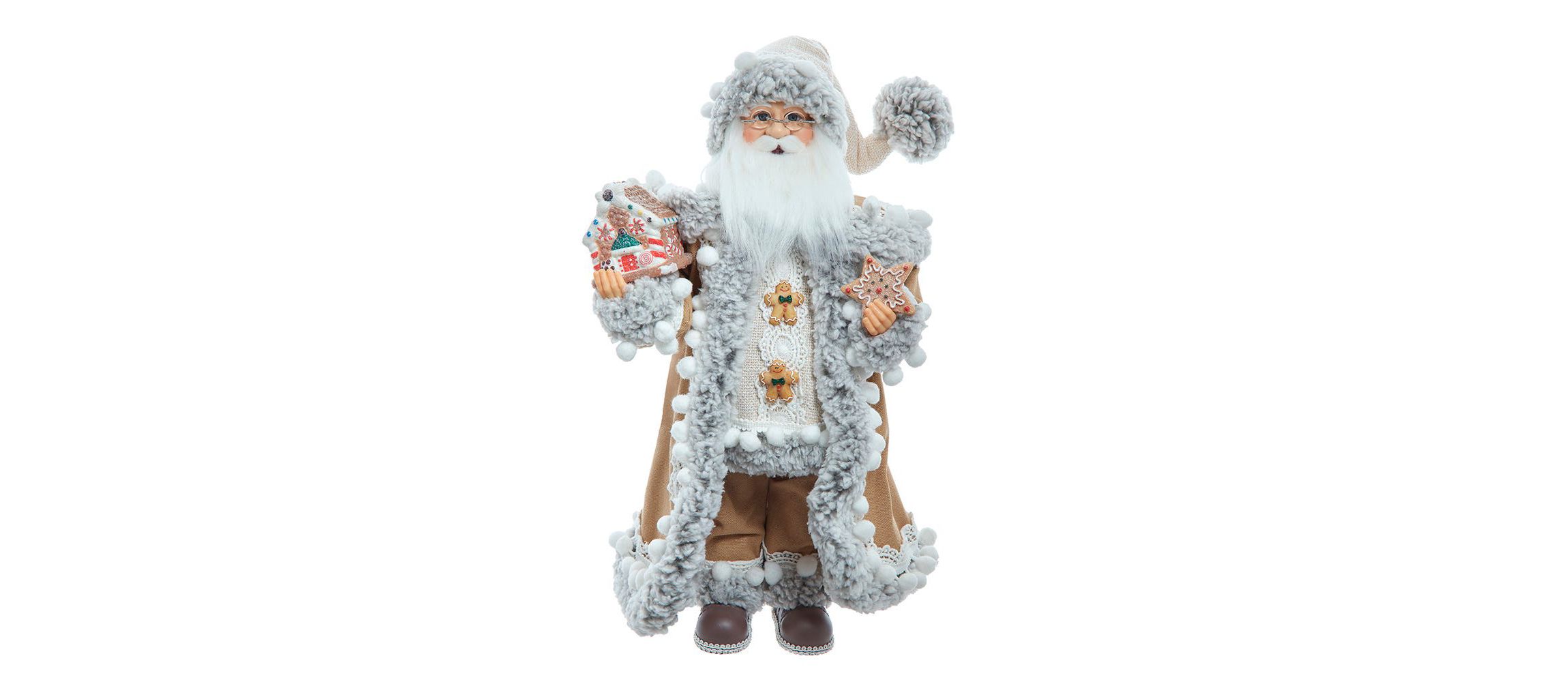 17.25-Inch Kringles Standing Gingerbread Santa