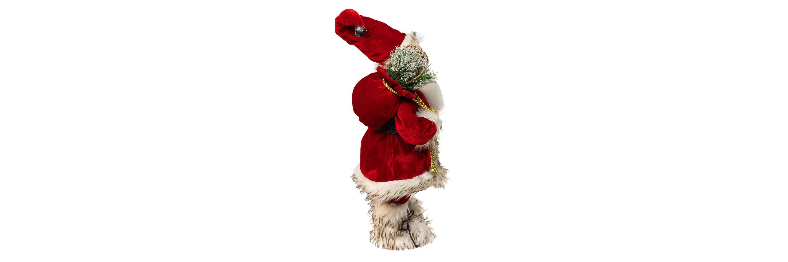 18-Inch KSA Kringles Rustic Santa with Skis