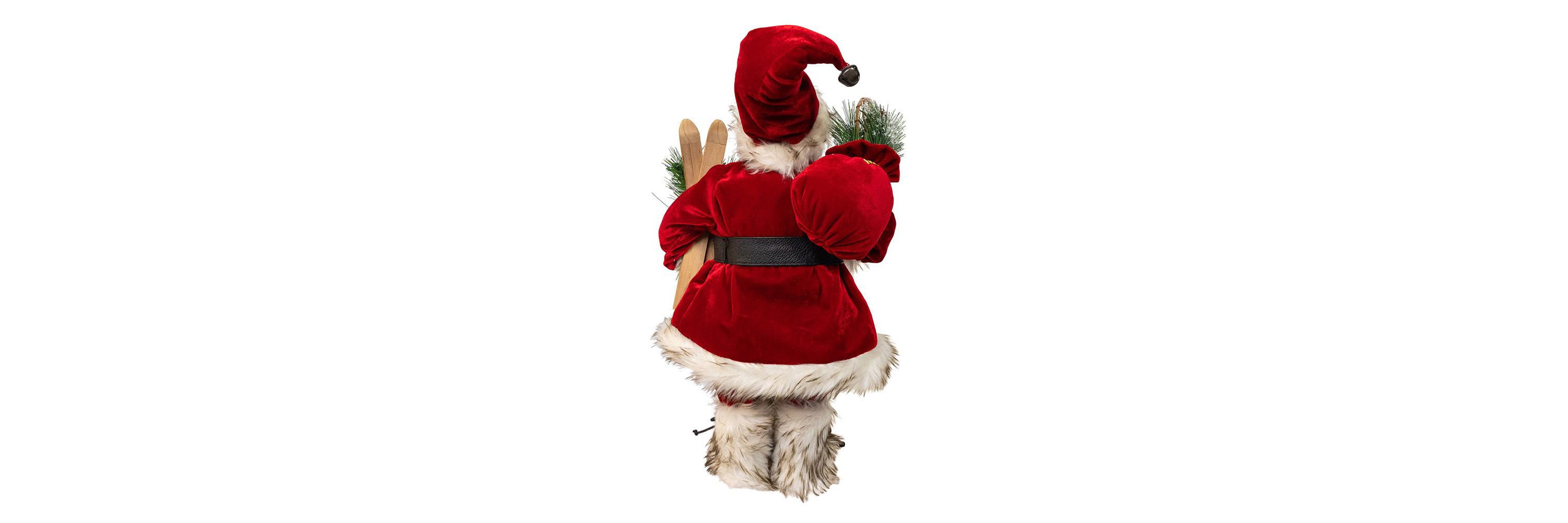18-Inch KSA Kringles Rustic Santa with Skis