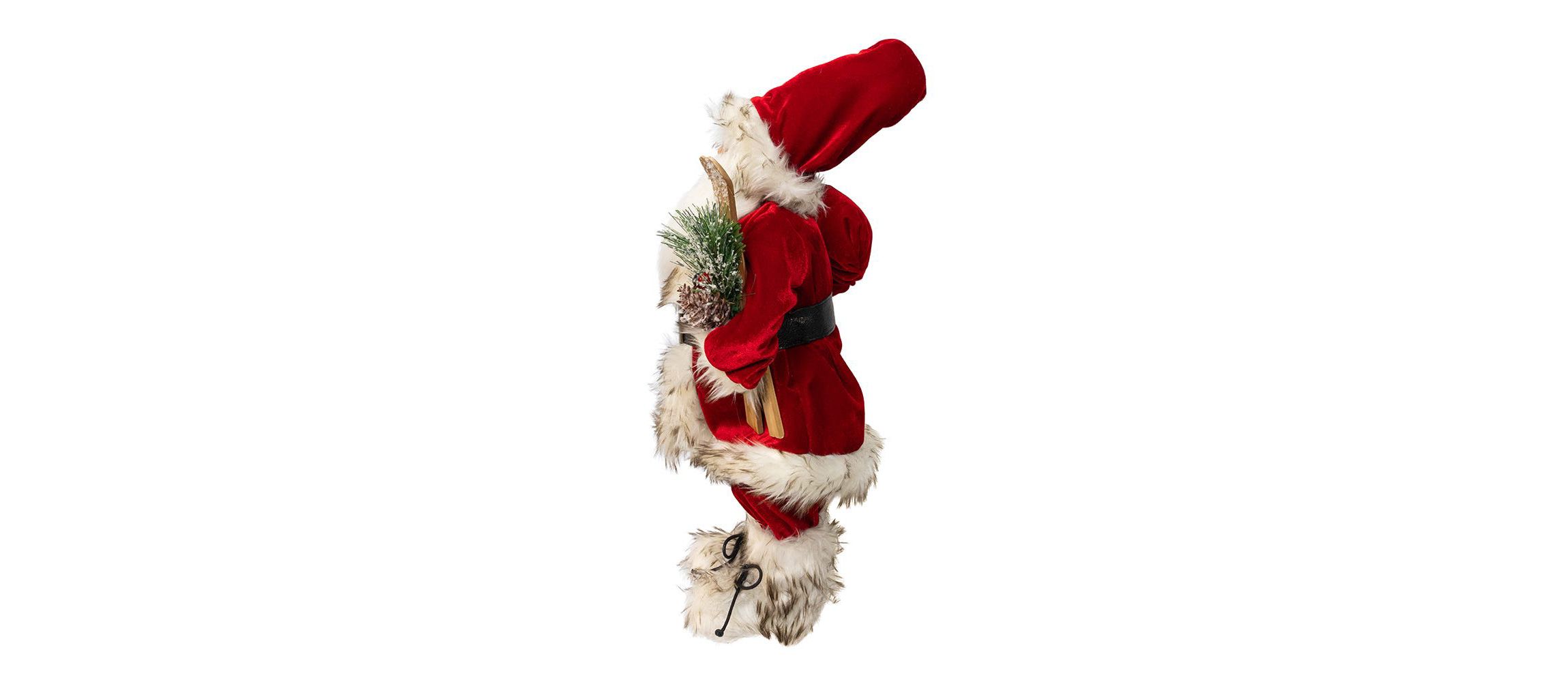 18-Inch KSA Kringles Rustic Santa with Skis