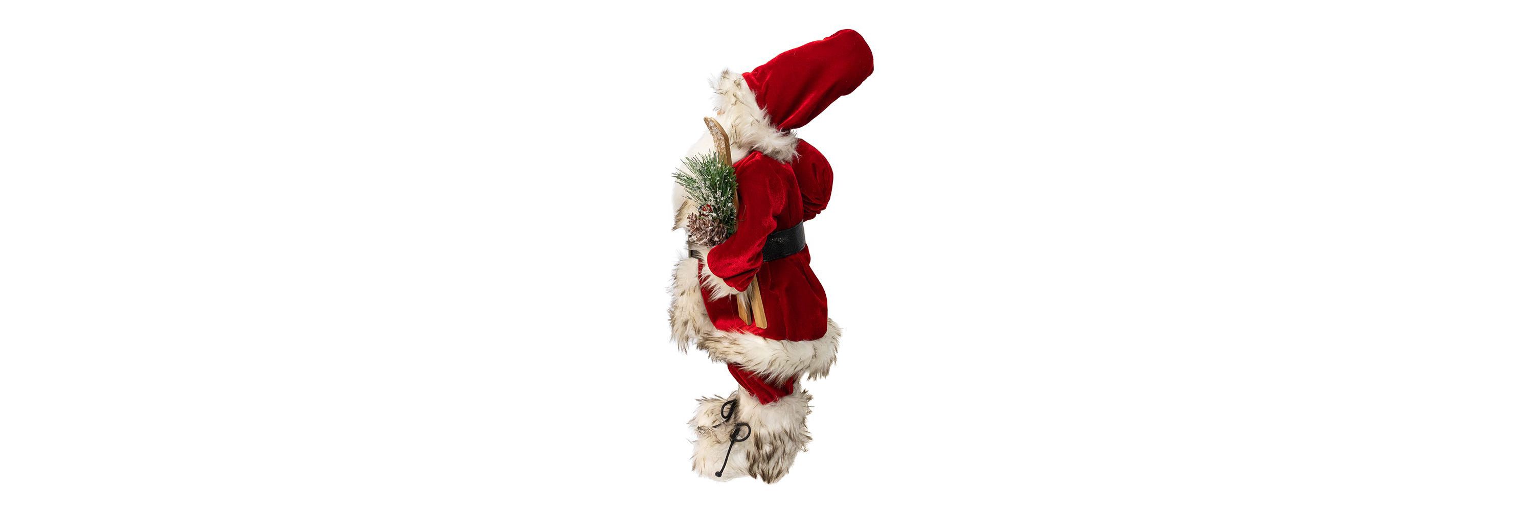 18-Inch KSA Kringles Rustic Santa with Skis