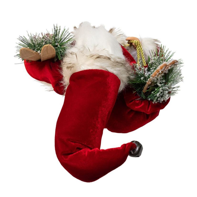 18-Inch KSA Kringles Rustic Santa with Skis