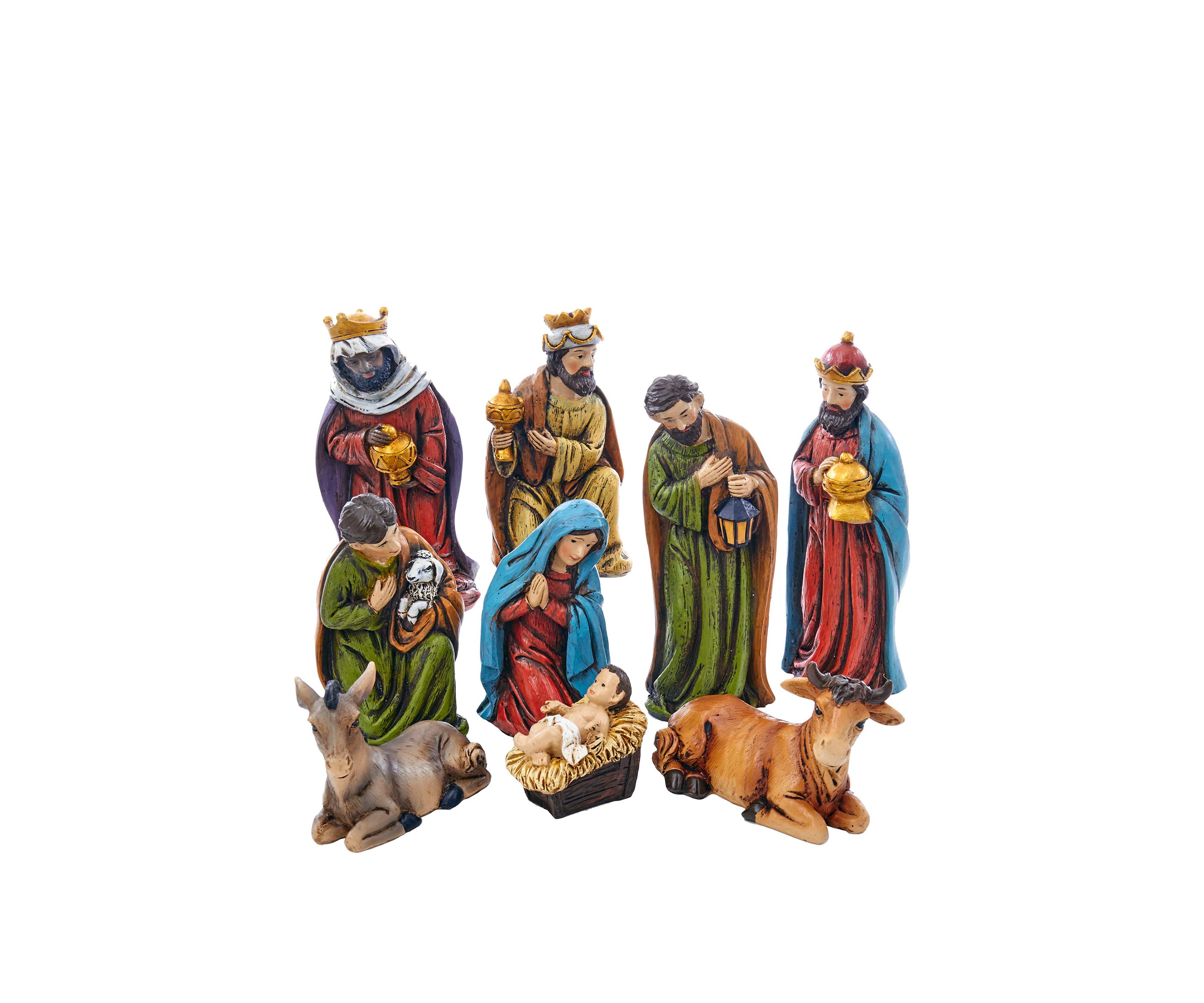 	  5-inch Resin Nativity, 9 Piece Set    