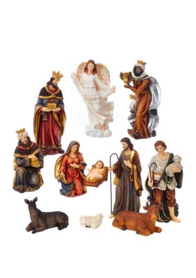 Kurt S. Adler Poly Nativity Table 11-Piece Set