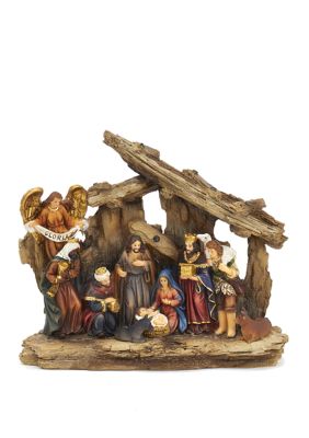 7 Inch Resin Nativity Table 11 Piece Set