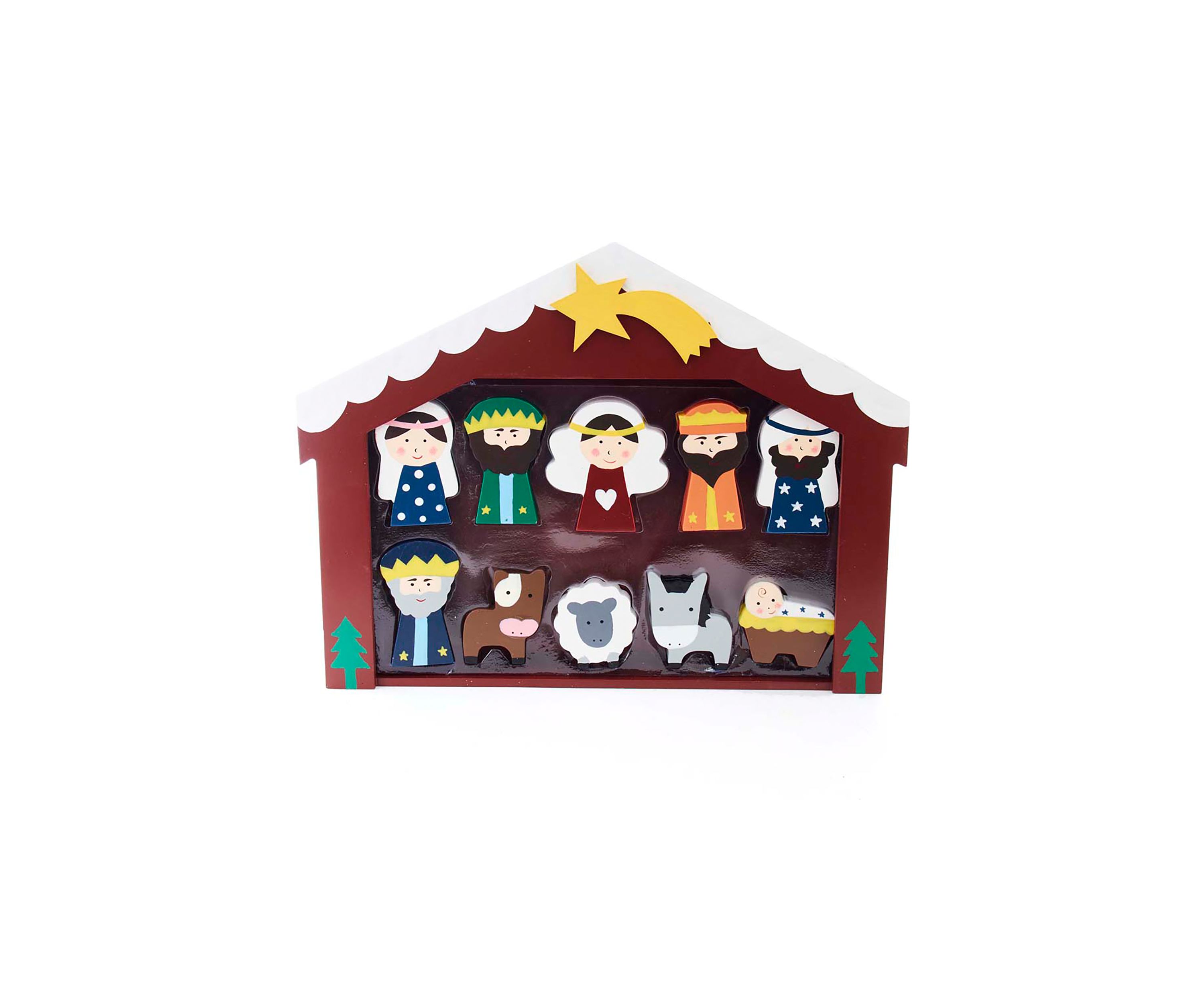 Wooden Childrens Nativity Set