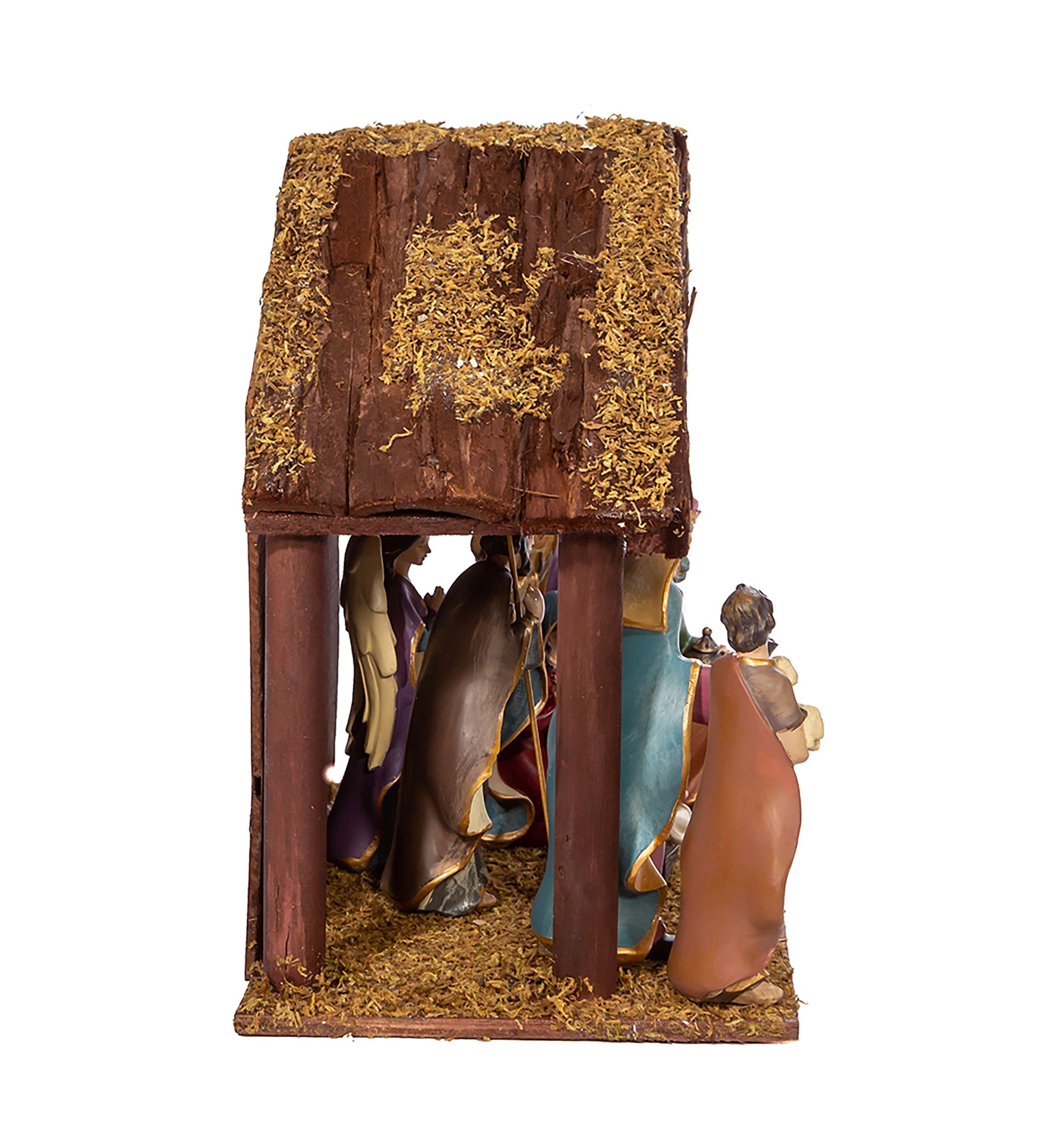 6.25-Inch Nativity Set with 11-Inch Stable, 8 Piece Set