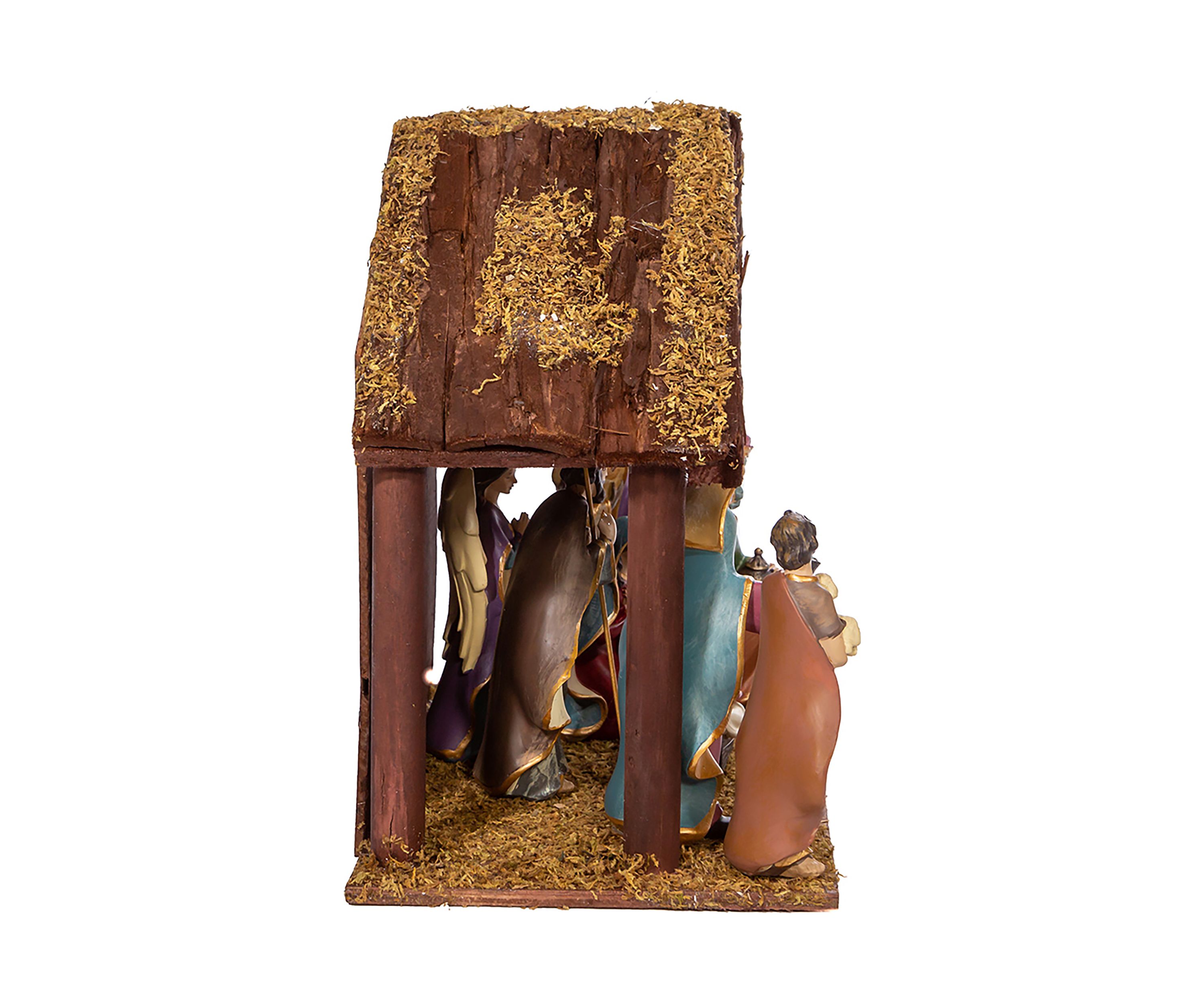 6.25-Inch Nativity Set with 11-Inch Stable, 8 Piece Set
