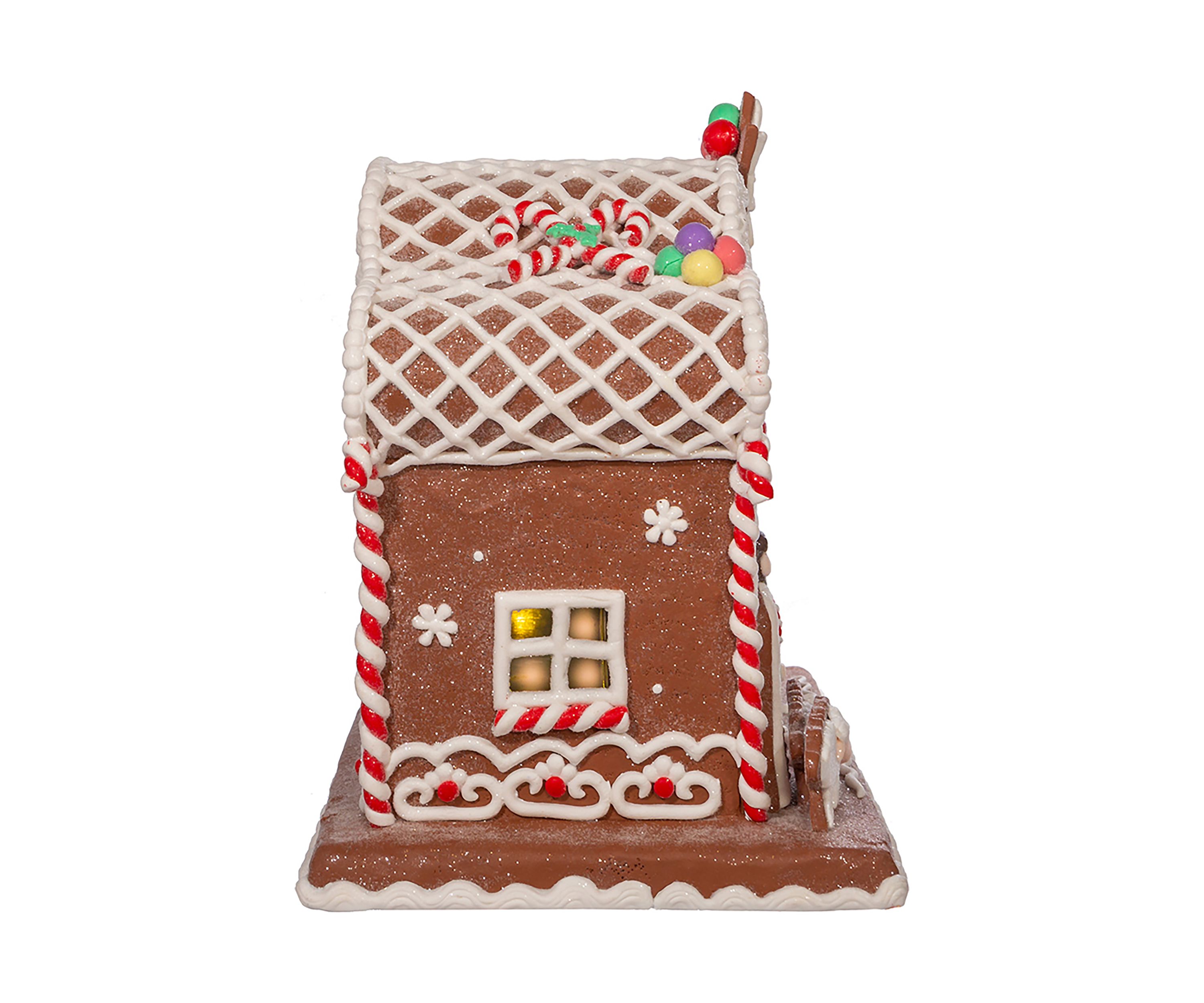 12.5-Inch Battery-Operated Light Up Nativity Gingerbread House