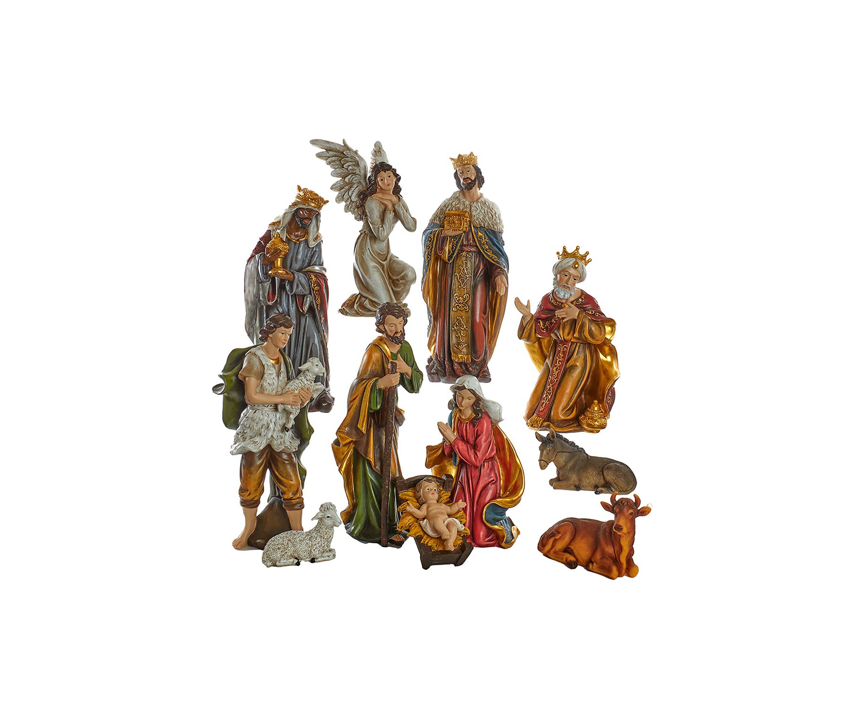 15-Inch Resin Nativity Table Piece Set Of 11 Pieces