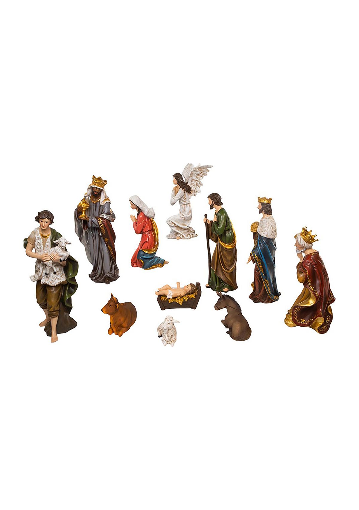 15-Inch Resin Nativity Table Piece Set Of 11 Pieces