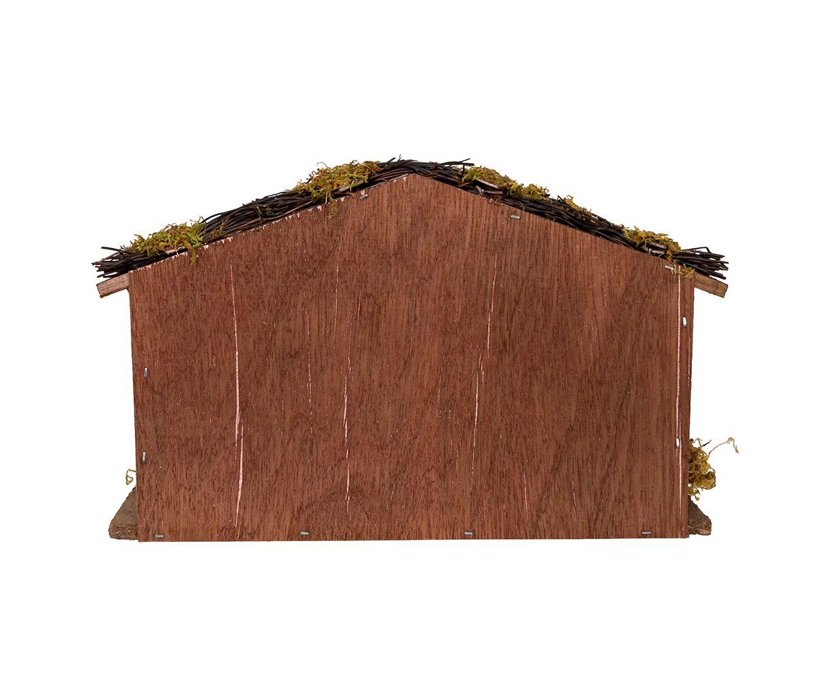 1.25-5.25-Inch Porcelain Nativity Figures With Wooden Stable, 9-Pieces