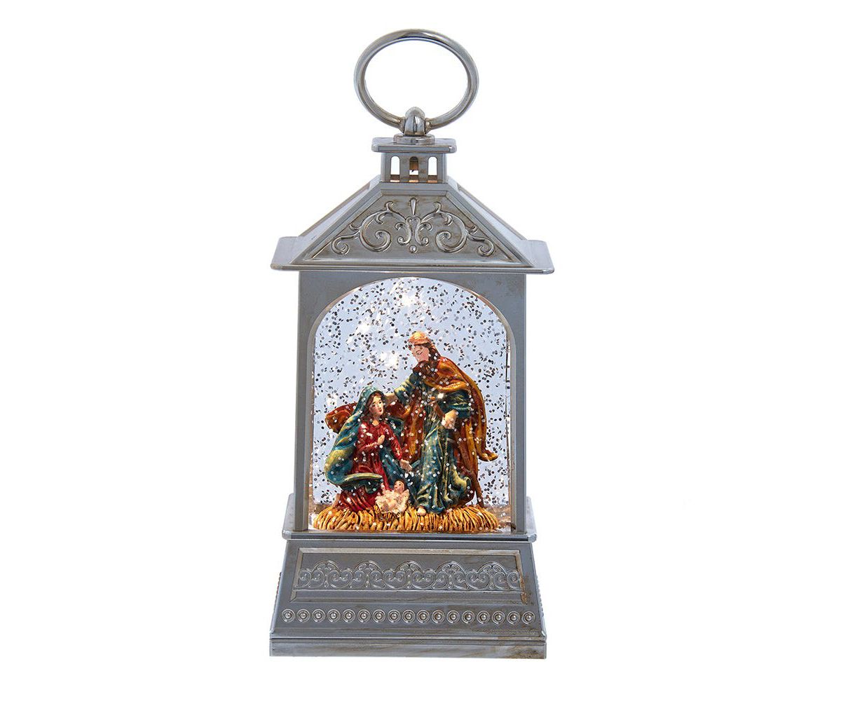 8.37-Inch Battery Operated USB LED Lantern Nativity Scene
