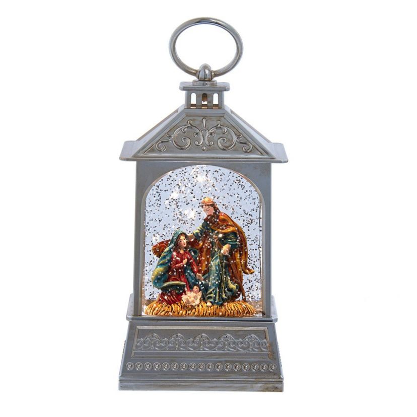 8.37-Inch Battery Operated USB LED Lantern Nativity Scene