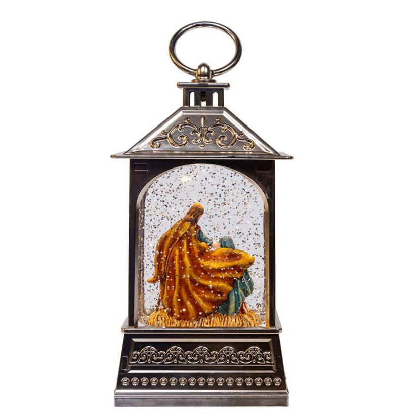 8.37-Inch Battery Operated USB LED Lantern Nativity Scene