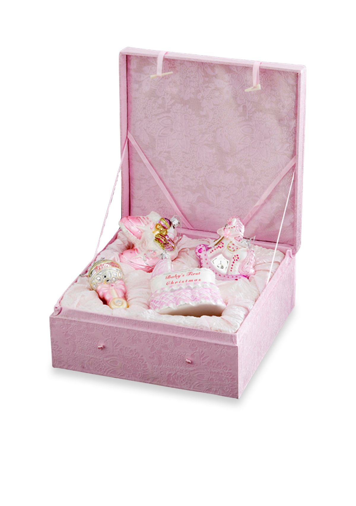 Noble Gems Glass Baby Girl Ornament Set