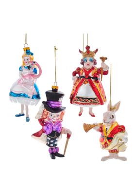 Noble Gems Alice in Wonderland Ornament - Set of 4