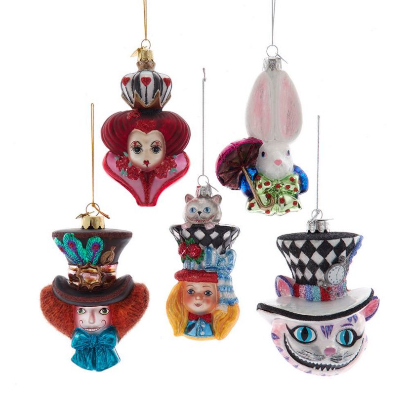 4.5-5-Inch Noble Gems Glass Alice Characters Ornaments