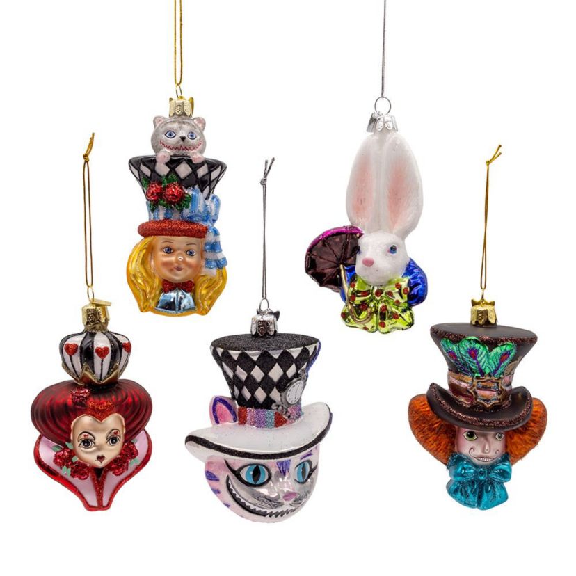 4.5-5-Inch Noble Gems Glass Alice Characters Ornaments