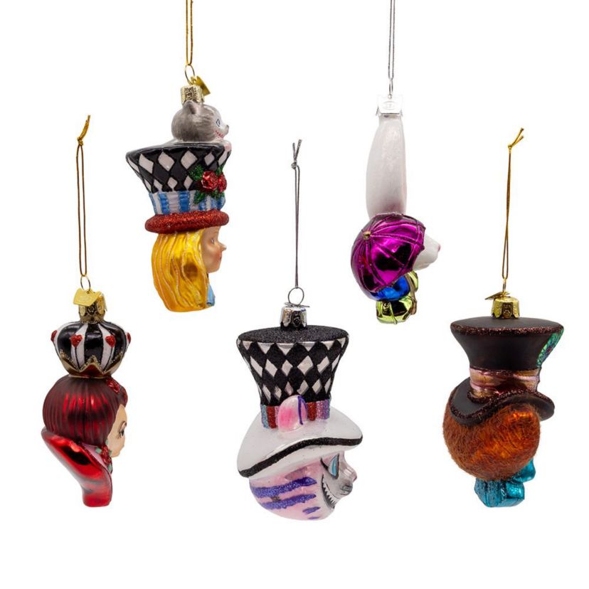 4.5-5-Inch Noble Gems Glass Alice Characters Ornaments