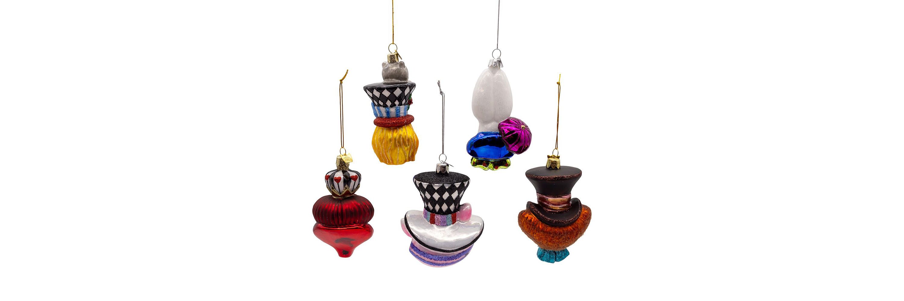 4.5-5-Inch Noble Gems Glass Alice Characters Ornaments
