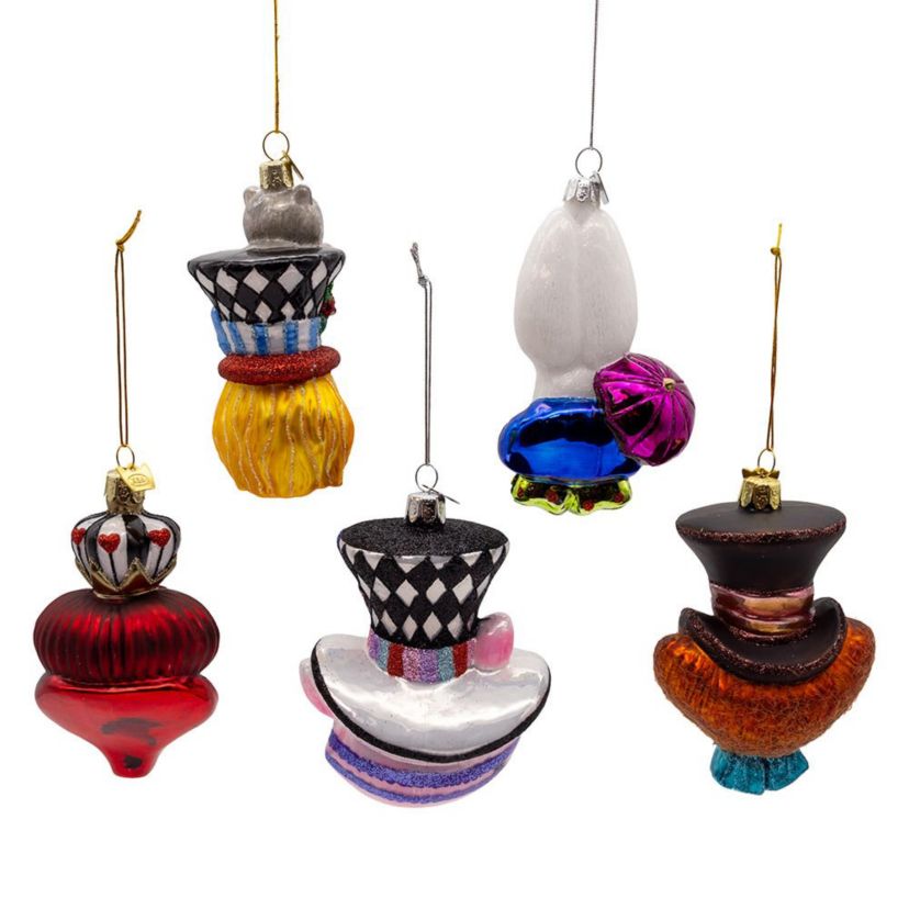 4.5-5-Inch Noble Gems Glass Alice Characters Ornaments
