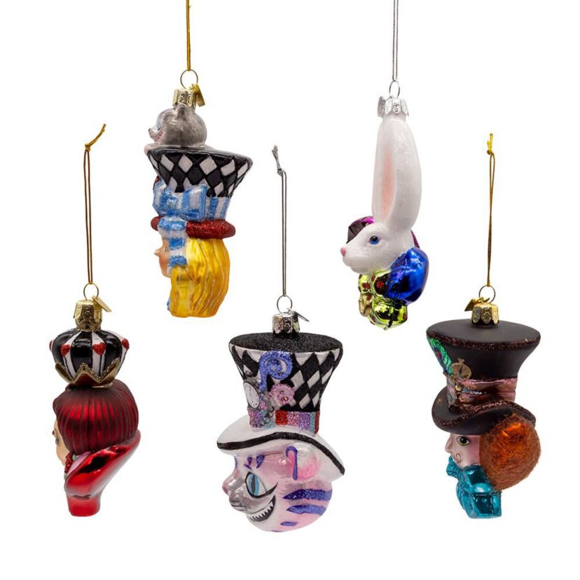 4.5-5-Inch Noble Gems Glass Alice Characters Ornaments