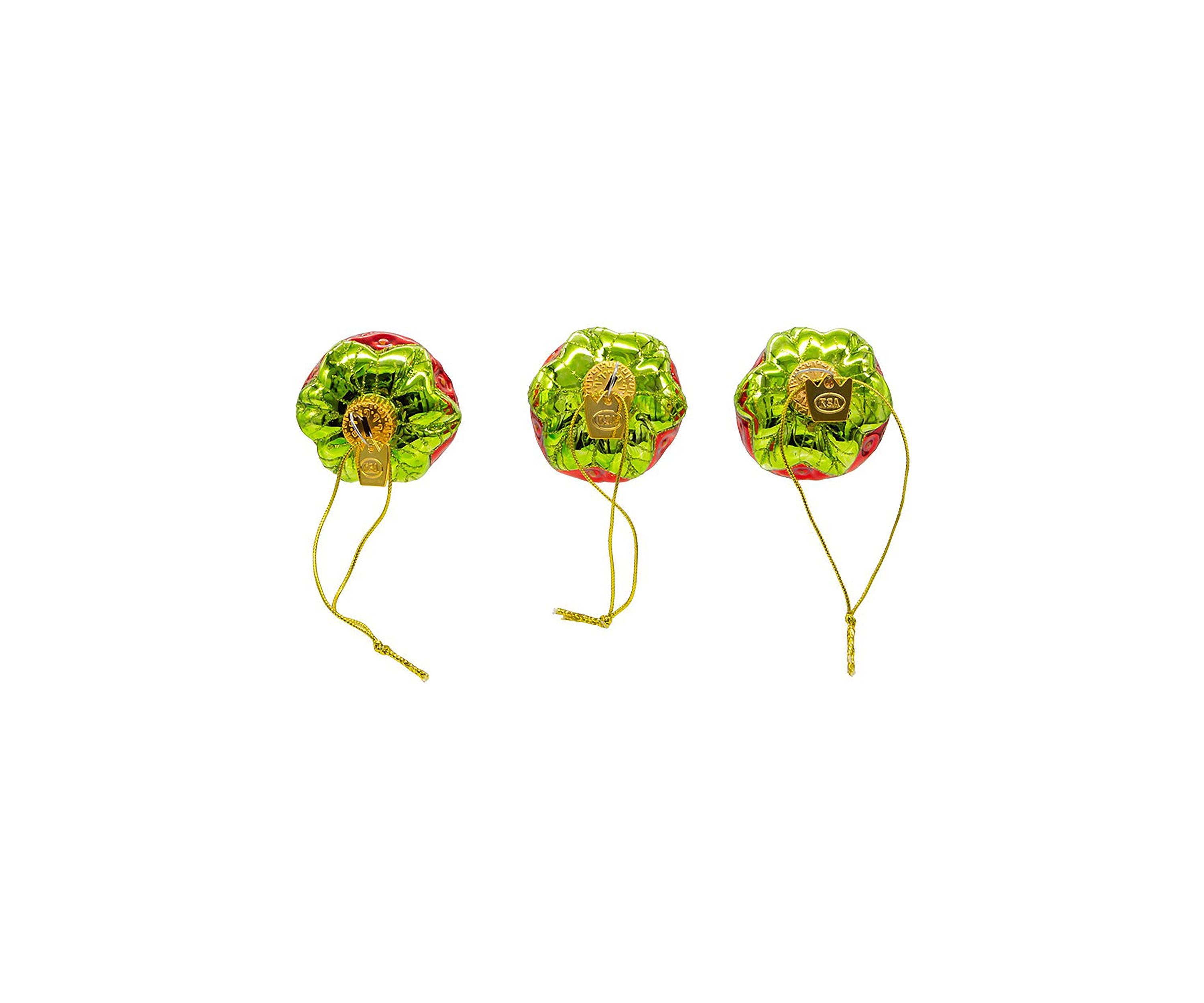 2.36-Inch Noble Gems™ Glass Chocolate Strawberry Ornaments, 6-Piece Box