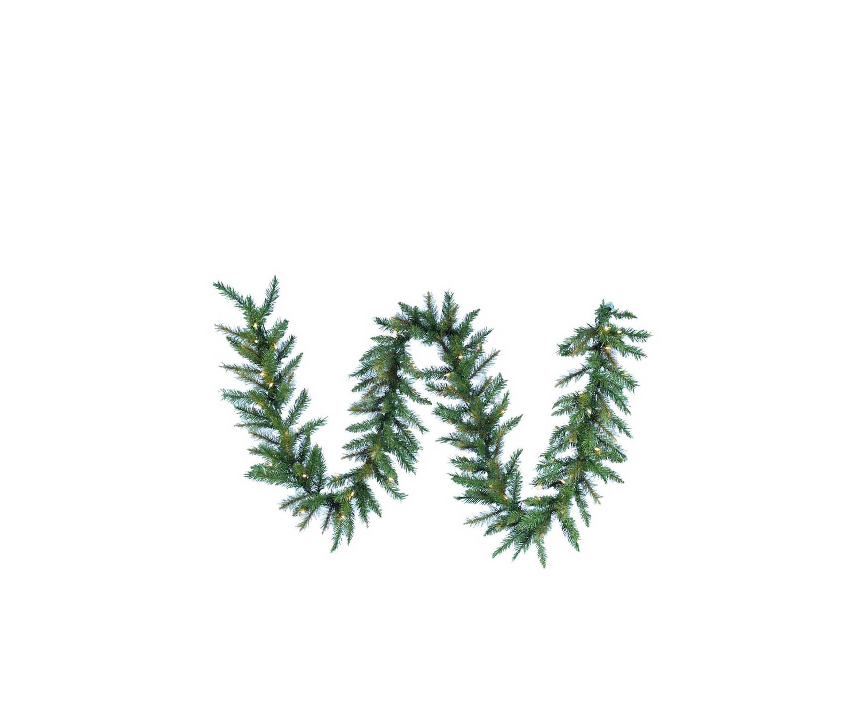 9-ft. Pre-Lit Designer Classic Green Garland