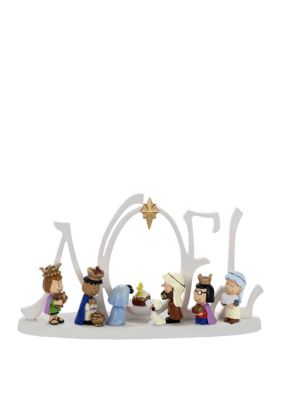10 in Battery-Operated LED Peanuts Lighted Nativity Scene