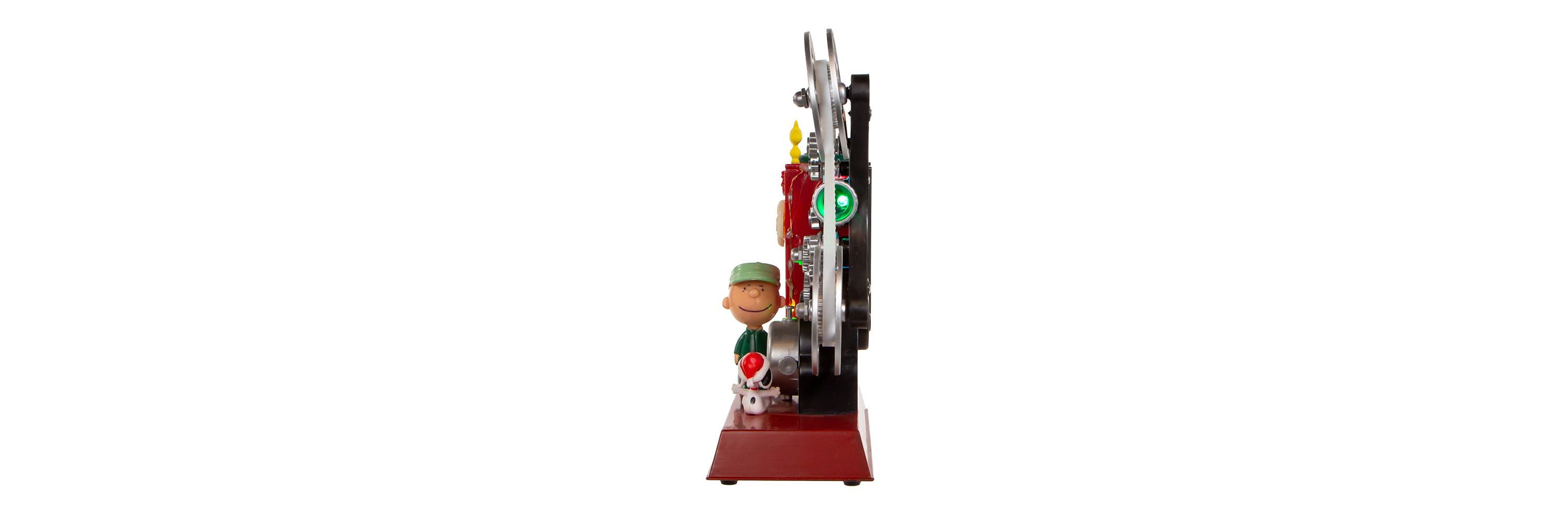 Kurt Adler Peanuts 8.6-Inch Battery-Operated Animated Projector Musical Tablepiece