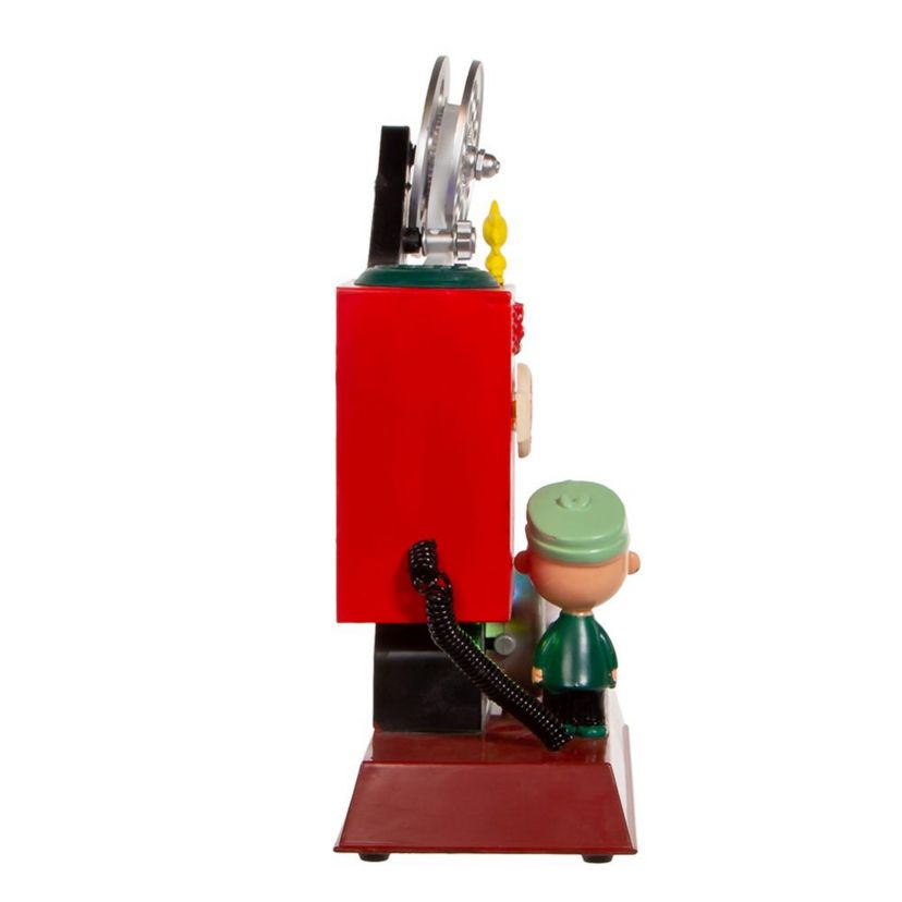 Kurt Adler Peanuts 8.6-Inch Battery-Operated Animated Projector Musical Tablepiece