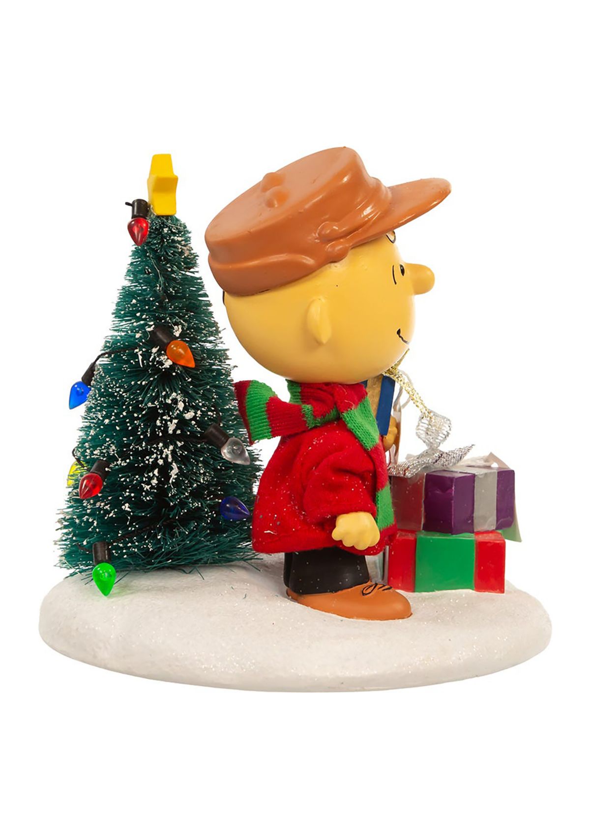 4.5-Inch Fabric Mache Peanuts© Charlie Brown With Tree Table Piece