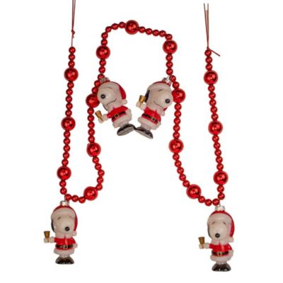 Kurt S. Adler 4-Foot Peanuts Lighted Snoopy Garland, Red