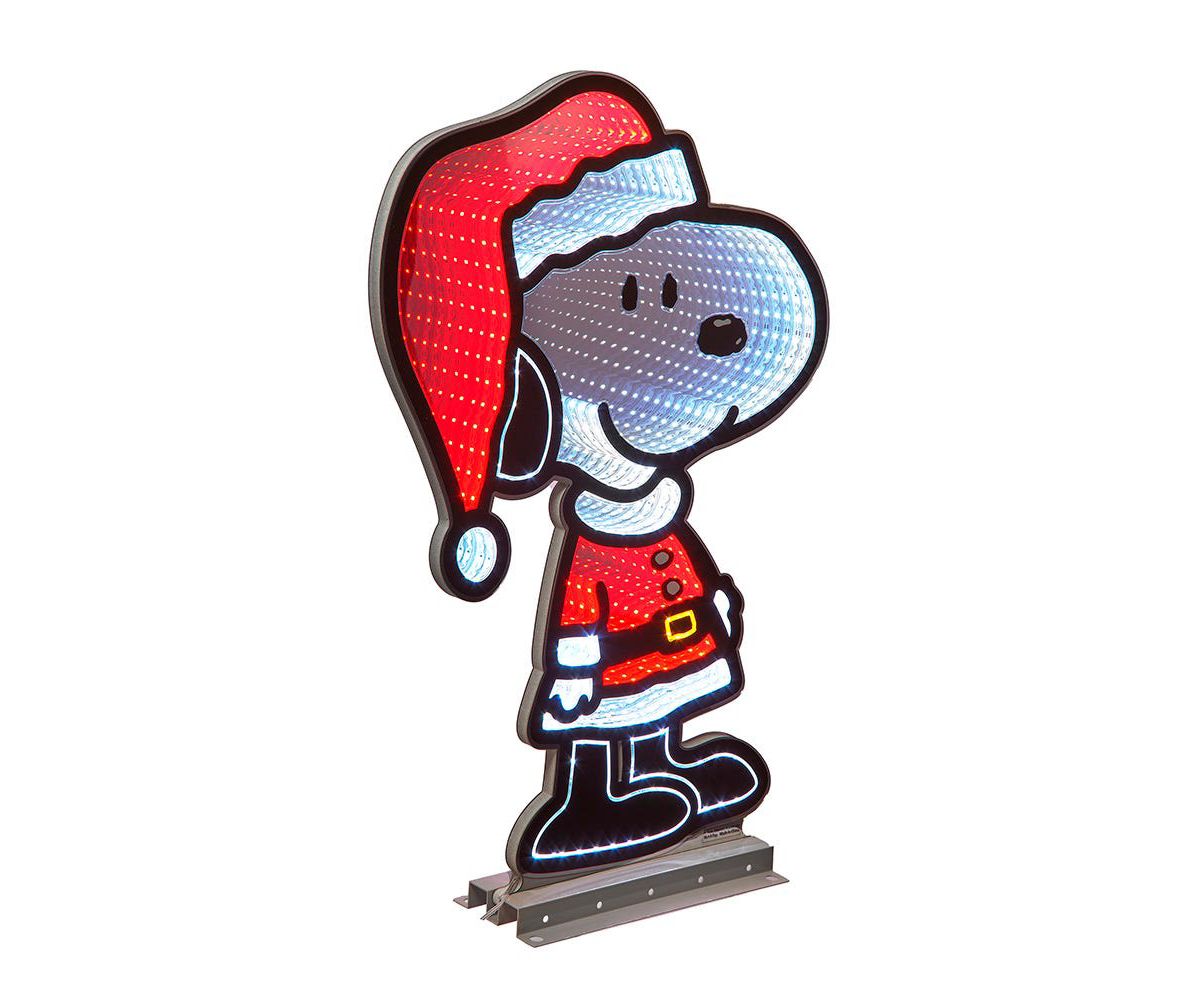 Peanuts 23.6-Inch  Santa Snoopy Outdoor Infinity Light
