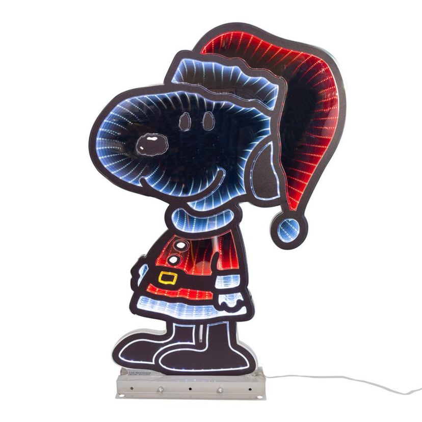 Peanuts 23.6-Inch  Santa Snoopy Outdoor Infinity Light