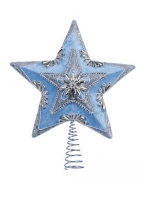 13.5-in. Pale Blue and Silver Star Treetop 