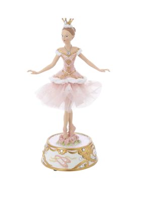 10 in Pink Ballerina Figure with Musical Base