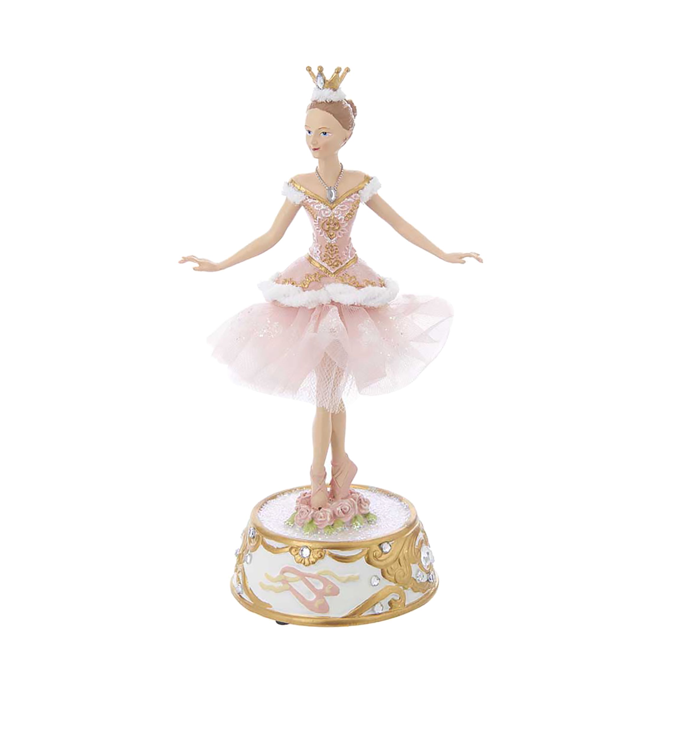 10 in Pink Ballerina Figure with Musical Base