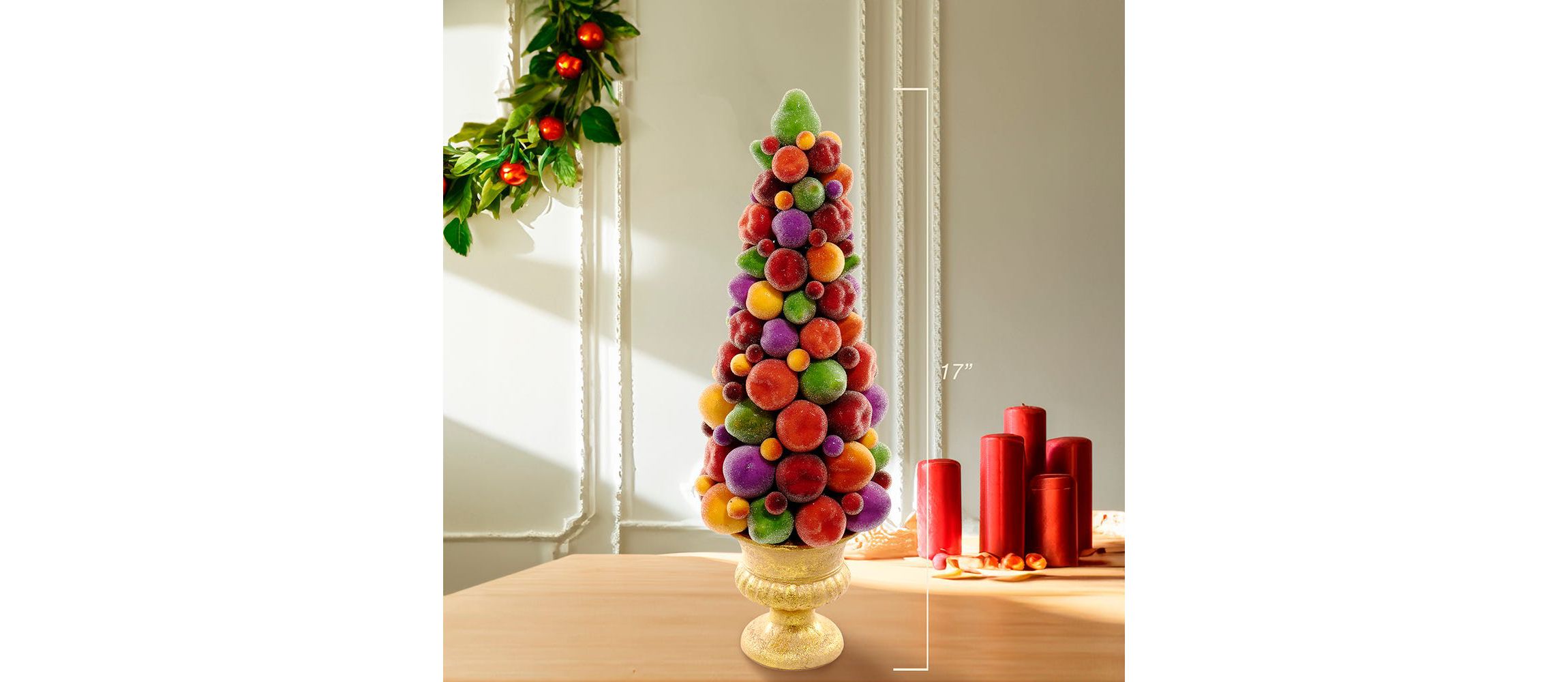 Kurt Adler 17-Inch Fruit Tree Tabletop Décor