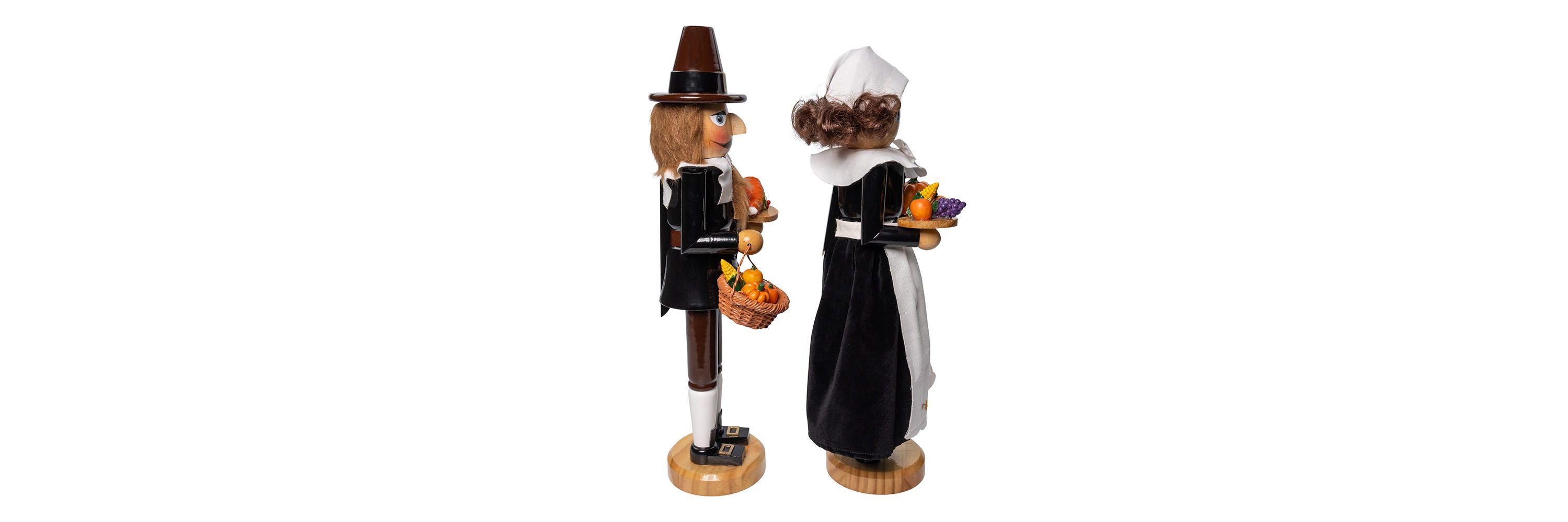 Kurt Adler 15-Inch Pilgrim Nutcrackers 2-Piece Set