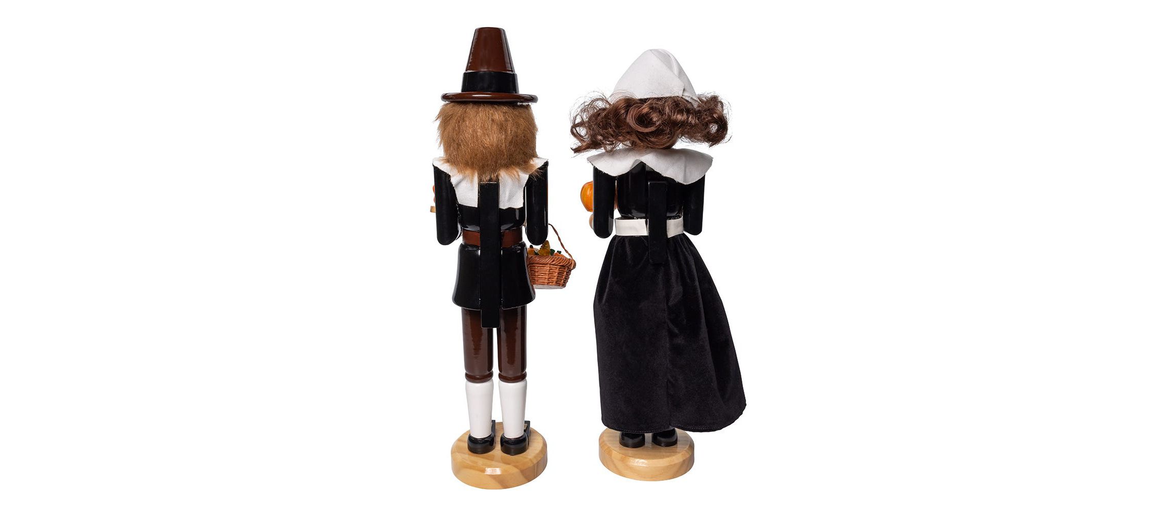 Kurt Adler 15-Inch Pilgrim Nutcrackers 2-Piece Set