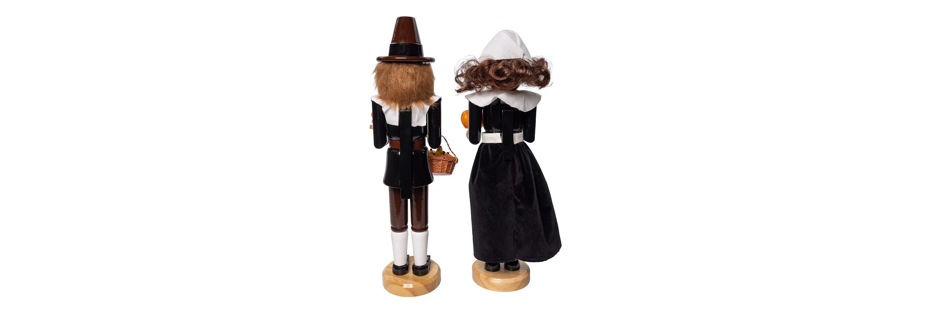 Kurt Adler 15-Inch Pilgrim Nutcrackers 2-Piece Set