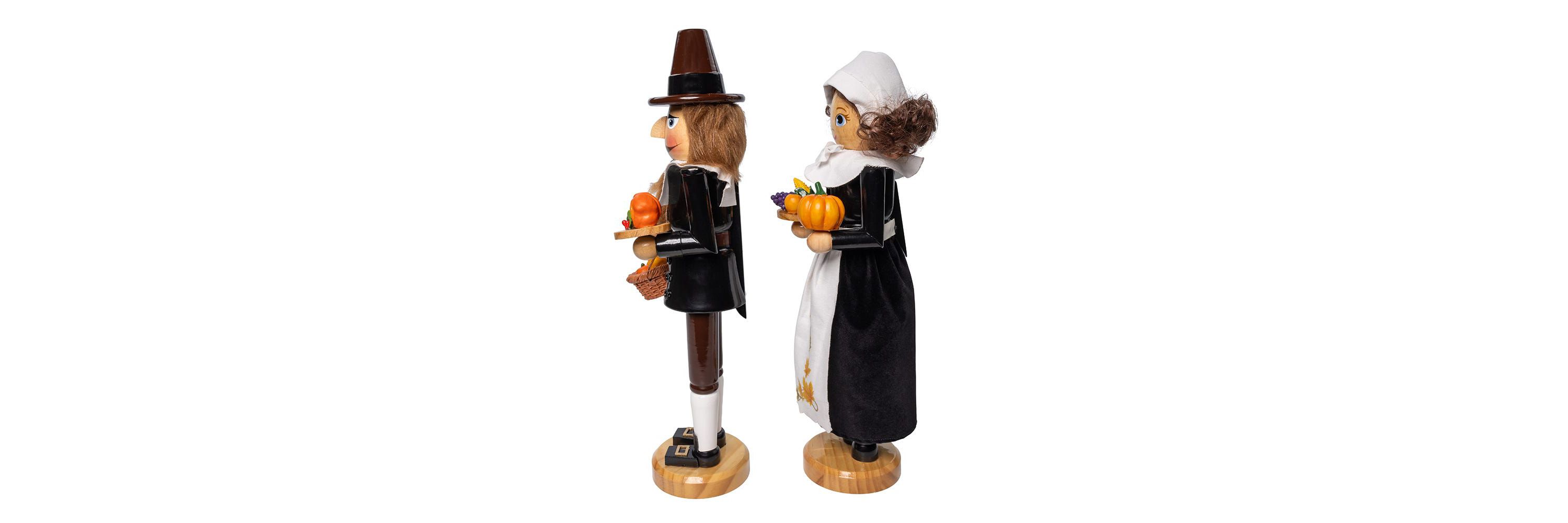 Kurt Adler 15-Inch Pilgrim Nutcrackers 2-Piece Set