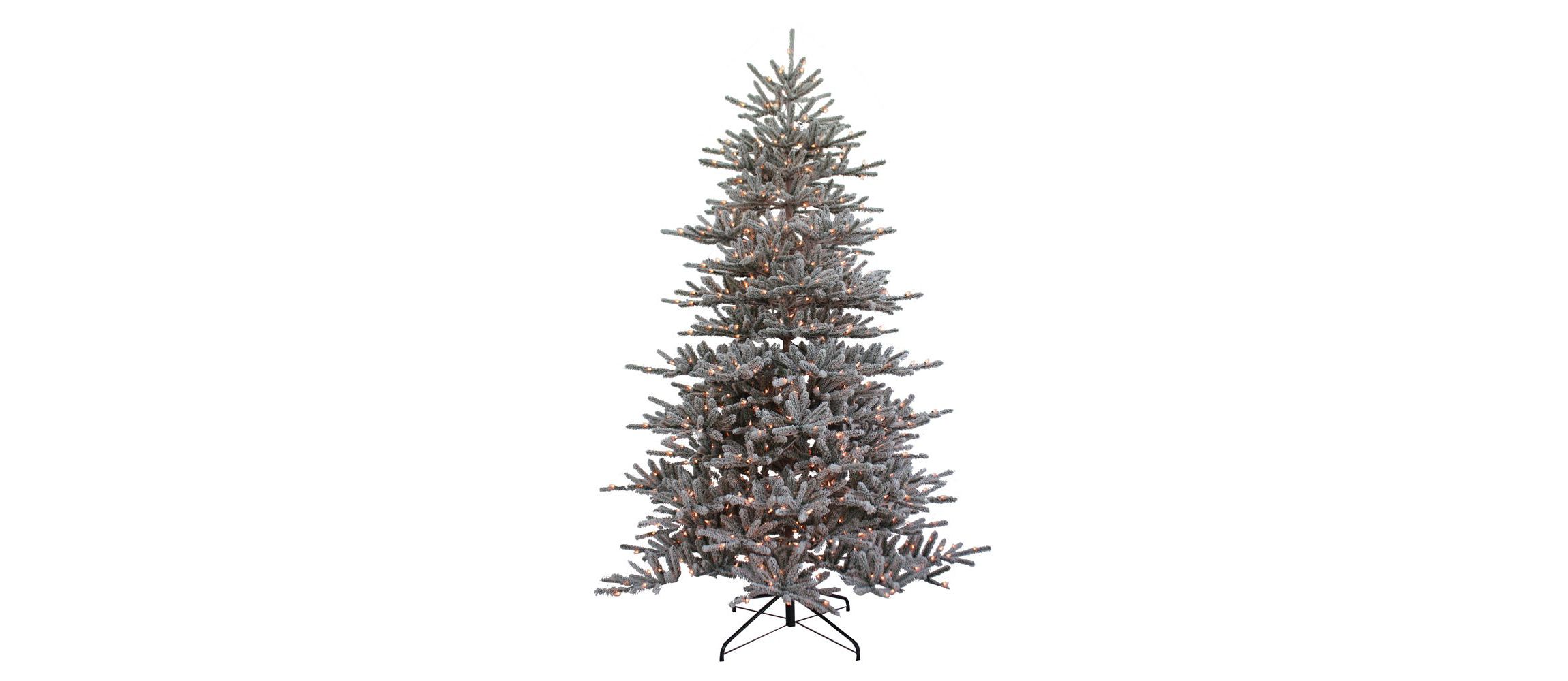 9-Foot Pre-Lit Flocked Vail Pine Tree