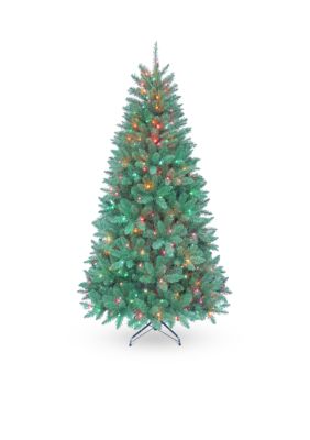 Kurt S. Adler 7-ft. Pre-Lit Pine Tree with Multicolor Lights
