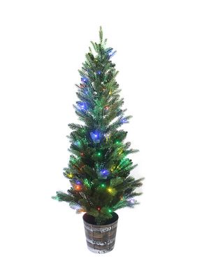 5-Foot Northern Light Fiber-Optic Multi-Color LED Potted Tree